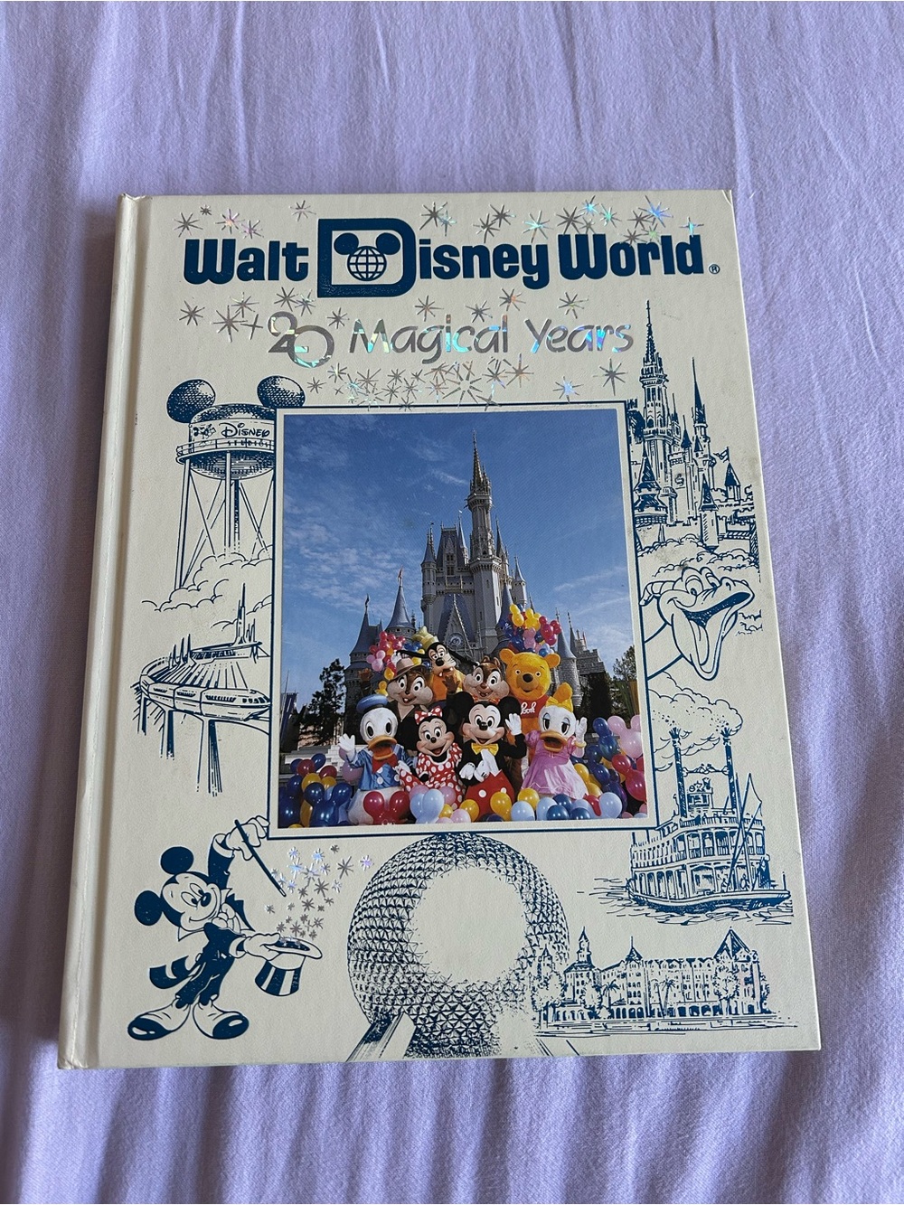 Vintage Walt Disney World Parks 20 Magical Years Hard Cover Souvenir Book